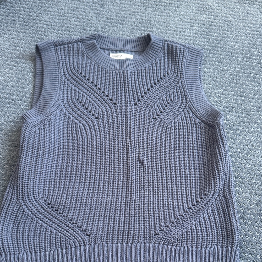 Sonoma blue Crewneck Sweater Vest